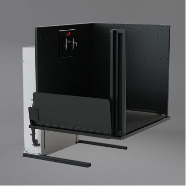 Freedom 28 inch Outdoor Wheelchair Lift for Home - Left Access control tower, 90 degree platform Freedom 28 inch Outdoor Wheelchair Lift for Home - Left Access control tower, 90 degree platform