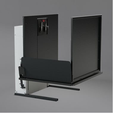 Freedom 28 inch Journey Wheelchair Lift for Home - Straight through platform. Left tower