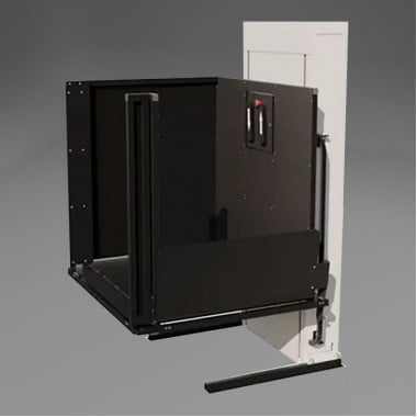 Freedom 52 inch Wheelchair Porch Lift for Home - Adjacent platform, Right tower