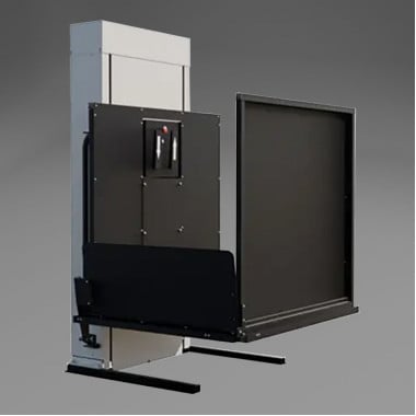 Freedom Wheelchair Porch Lift for Home, 52 inch max lifting height - Straight platform Left tower