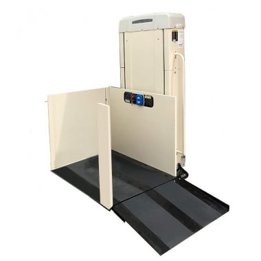 53 inch lifting height commercial wheelchair lift 90 degree platform Right tower 
