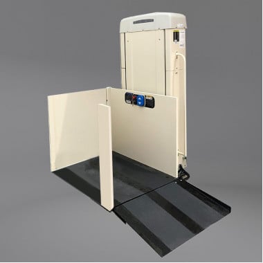 53 inch lifting height commercial wheelchair lift 90 degree platform Right tower 