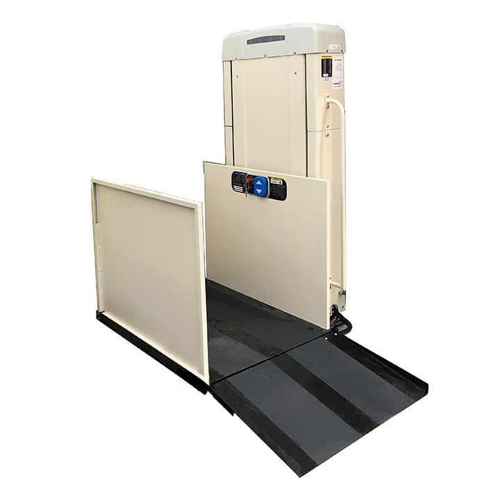 Wheelchair lift white background
