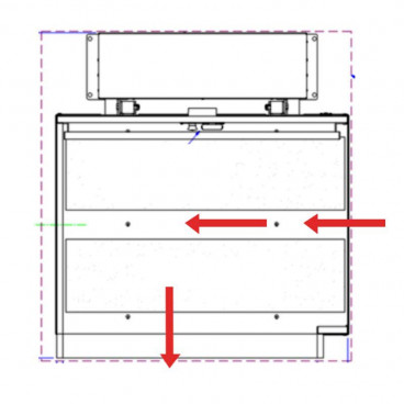 adjacent 90 degree platform for lift