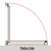 Platform Gate Swing for Easy Ride Lift