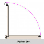 Platform Gate Swing for Easy Ride Lift