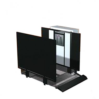 Freedom 28 inch Wheelchair Lift for Residential, Outside Wheelchair Lift - Straight Platform, Right