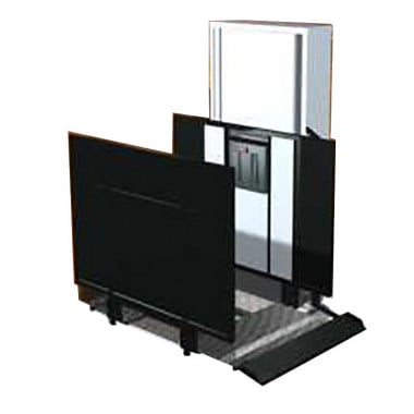 52 inch max lifting height Freedom Outside Wheelchair Elevator/Lift - Straight Access Right tower