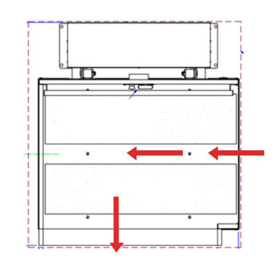 53" Adjacent Freedom Easy Ride II Commercial Vertical Platform Lifts - Right Tower