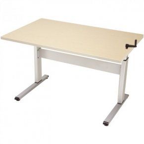 Accessible ADA table 48 inches wide with top mounted hand crank 