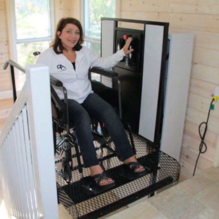 Freedom 52-inch Wheelchair Porch Lift for Home - Straight Left
