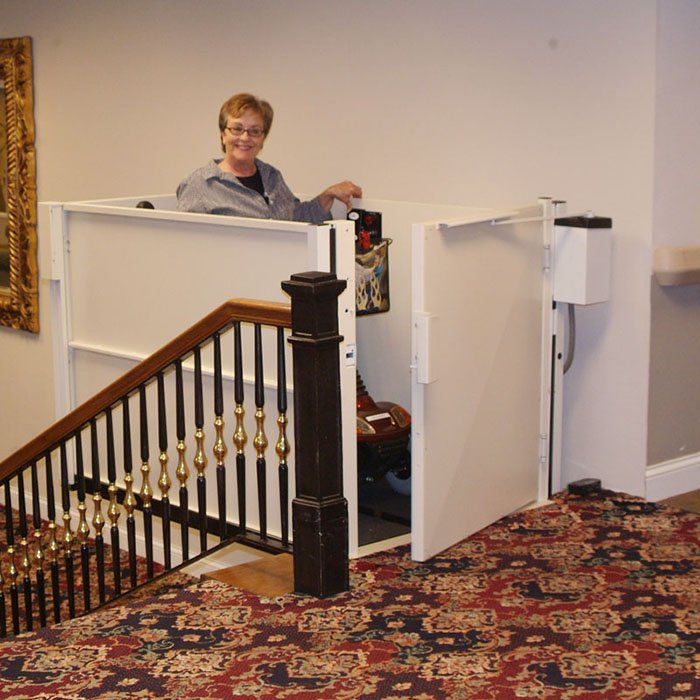 53" Easy Ride Residential Wheelchair Platform Lift, Straight Left