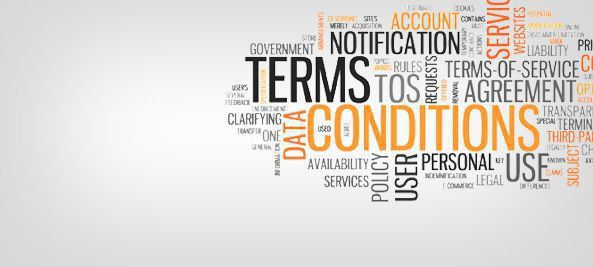 terms and conditions word cloud